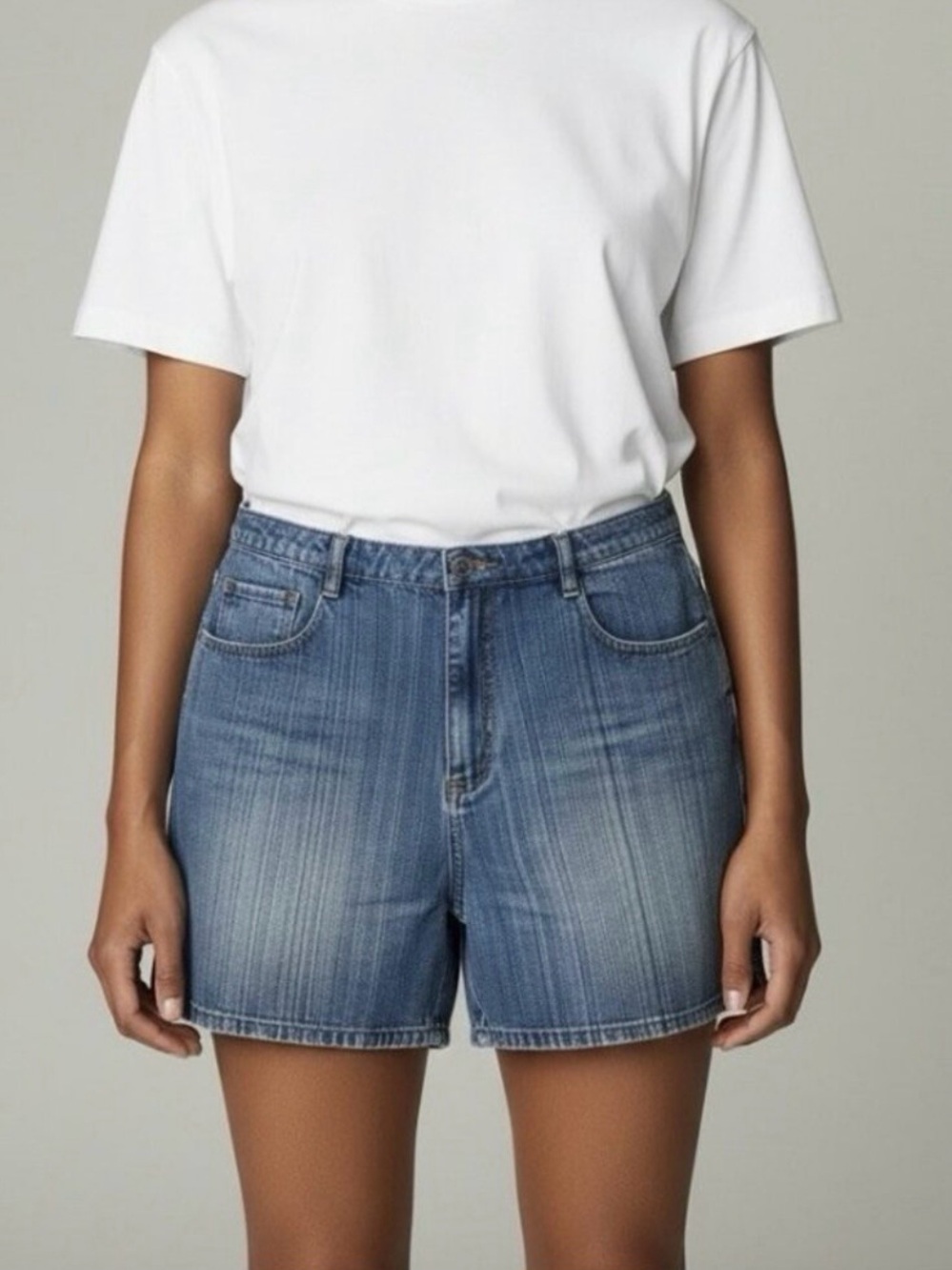 Vtg Zana Di Denim Jean Shorts Womens Size 18 Blue Denim High Rise 90s Y2K